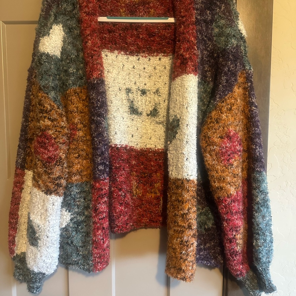 POL Multicolor Patchwork Cardigan